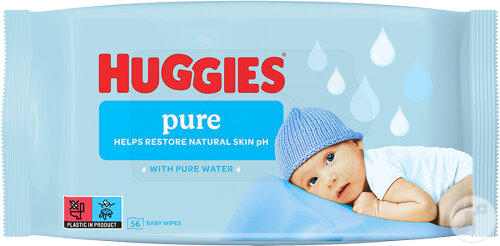 Huggies Lingettes Bébé Pure 56 Pièces