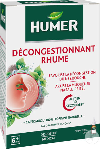 Humer Décongestionnant Rhume Spray Nasal 20ml