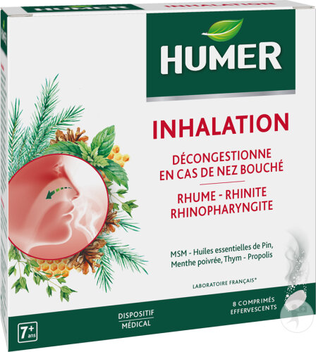 Humer Inhalation Dès 7 Ans 8 Comprimés Effervescents