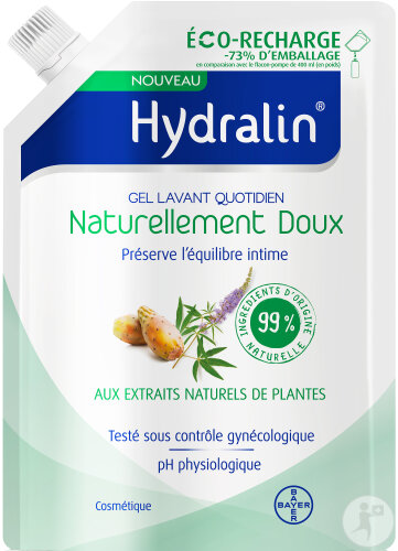 Hydralin Gel Lavant Quotidien Naturellement Doux Eco Recharge 400ml