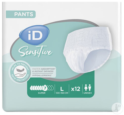 iD Sensitive Pants Super L 12 Pièces
