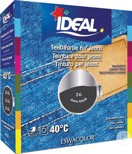 Ideal Maxi Teinture Textile 26 Jeans Noir 75ml + 100g