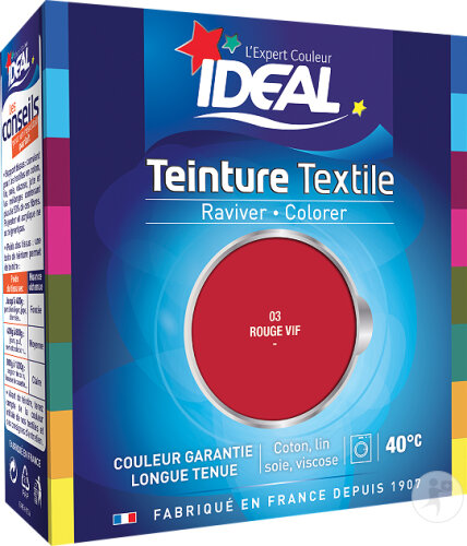 Ideal Maxi Teinture Textile 03 Vermillon 75ml + 100g