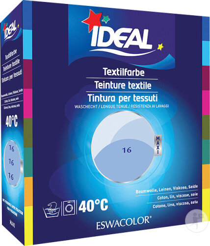 Ideal Maxi Teinture Textile 16 Bleu Ciel 75ml + 100g