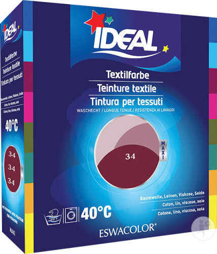 Ideal Maxi Teinture Textile 34 Bordeaux 75ml + 100g