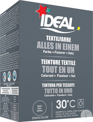 Ideal Teinture Textile Tout-En-Un Gris 230g