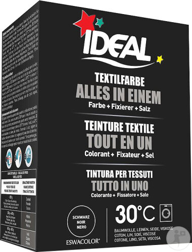 Ideal Teinture Textile Tout-En-Un Noir 230g