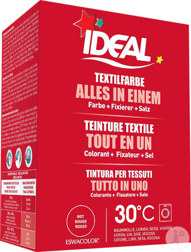 Ideal Teinture Textile Tout-En-Un Rouge 230g