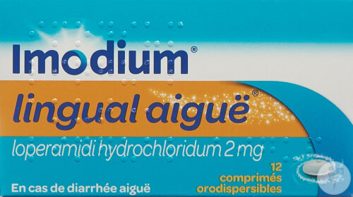 Imodium Lingual Aiguë Comprimé Orodisperible 2 mg 12 Pièces