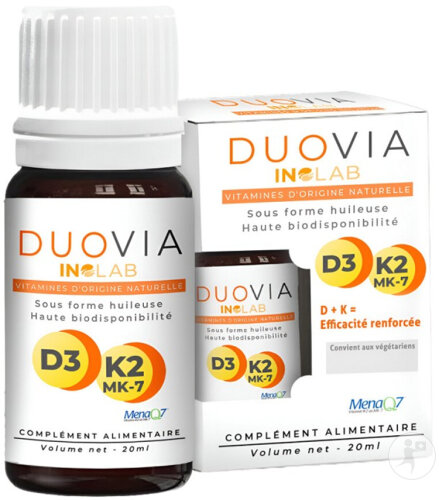 Inolab DuoVia Combo Vitamines D3 et K2 MK7 20ml
