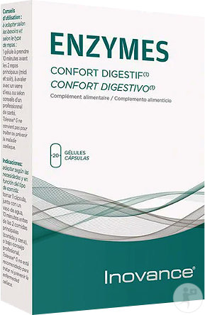 Inovance Enzymes Complément Alimentaire Confort Digestif 20 Gélules