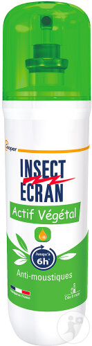 Insect Ecran Actif Végétal Répulsif Peau Moustiques Et Tiques Spray 100ml