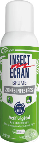 Insect Ecran Brume Anti-Moustiques Zones Infestées Actif Végétal Fleur De Coton Spray 100ml