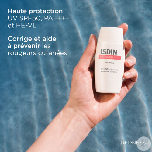 Isdin Fotoprotector Fotoultra Redness Crème Solaire Visage IP50 Flacon 50ml-4