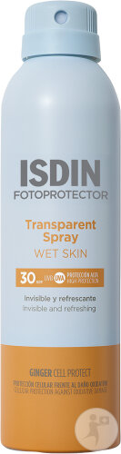 Isdin Fotoprotector Spray Transparent Wet Skin IP30 Flacon 250ml
