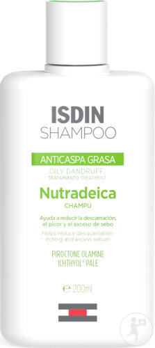 Isdin Shampoo Nutradeica Shampoing Antipelliculaire Pellicules Grasses Flacon 200ml