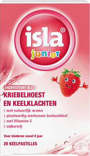 Isla Junior Gout Fraise Pour Toux Sèche Et Maux De La Gorge 20 Pastilles
