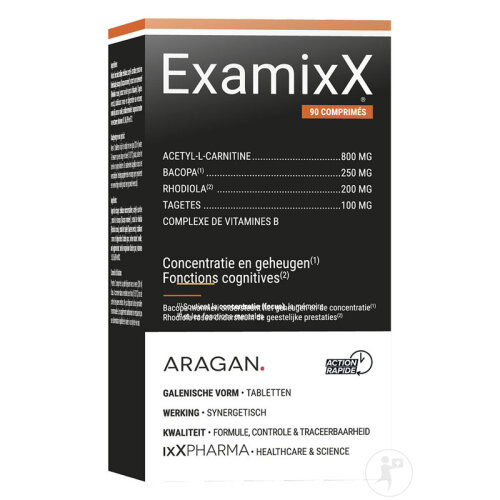 ixX Pharma ExamixX Mémoire Concentration Bacopa Rhodiola & Vitamines B 90 Comprimés-3