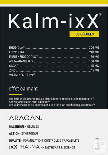 ixX Pharma Kalm-ixX Stress & Sérénité Rhodiola Ashwagandha 30 Gélules