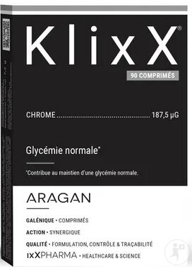 ixX Pharma KlixX Glycémie Normale Chrome Picolinate Hautement Assimilable 90 Comprimés