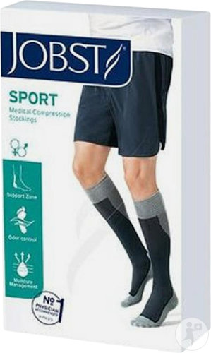 Jobst Sport 20-30mmHg AD Bas Genou Black Taille S 1 Paire (7529070)