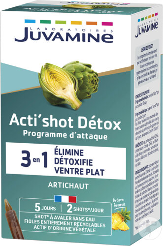 Juvamine Acti'Shot Détox 3en1 10 Pièces