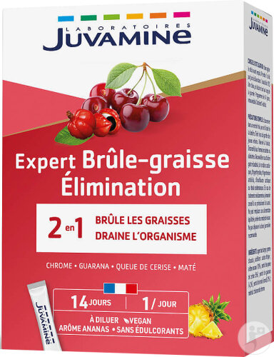 Juvamine Brûle Graisse Élimination Arôme Ananas 14 Sticks