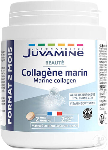 Juvamine Collagène Marin Acide Hyaluronique Beauté Format 2 Mois 120 Comprimés