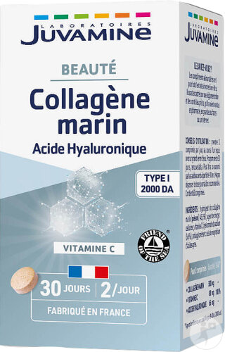 Juvamine Collagène Marin Acide Hyaluronique Équilibre 60 Comprimés