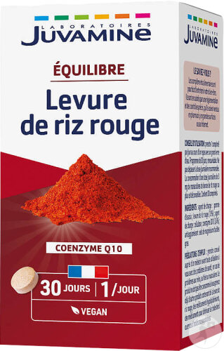 Juvamine Équilibre Levure De Riz Rouge Coenzyme Q10 30 Comprimés