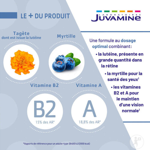 Juvamine Équilibre Lutéine Myrtille Santé Des Yeux 40 Comprimés-5