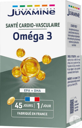 Juvamine Équilibre Oméga 3 Santé Cardio-Vasculaire 45 Capsules