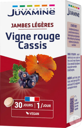 Juvamine Équilibre Vigne Rouge Cassis Jambes Légères 30 Comprimés
