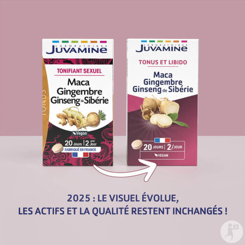 Juvamine Maca Gingembre Ginseng De Sibérie Tonifiant Sexuel 40 Comprimés-3