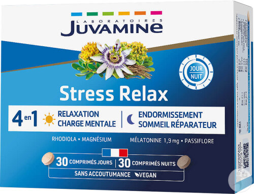 Juvamine Stress Relax Jour/Nuit Relaxation Et Endormissement 60 Comprimés