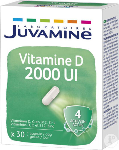 Juvamine Vitamine D 2000UI 30 Gélules À Avaler