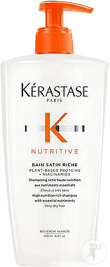 Kérastase Nutritive Bain Satin Riche Shampoing Riche Haute Nutrition Flacon Pompe 500ml