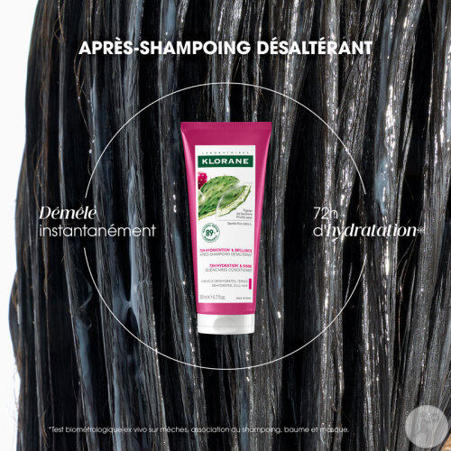 Klorane Figuier De Barbarie Après-Shampoing Désaltérant Hydratation+Brillance Cheveux Ternes 200ml-8