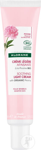 Klorane Crème Légère Apaisante À La Pivoine Bio Peaux Sensibles 40ml