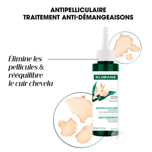 Klorane Galanga Antipelliculaire Traitement Anti-Démangeaisons 100ml-2