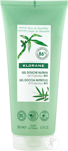 Klorane Cupuaçu Bio Gel Douche Nutritif Au Sève De Bambou Nettoie & Hydrate 200ml