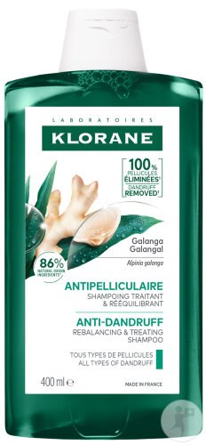 Klorane Galanga Shampoing Antipelliculaire Traitant & Rééquilibrant Pellicules 400ml