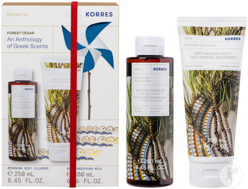 Korres Coffret Forest Cedar Gel Douche 250ml & Lait Corps 200ml