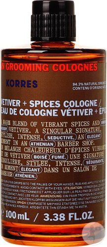 Korres KH Eau Cologne Vétiver + Épices 100ml