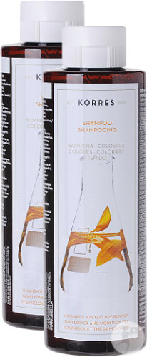 Korres Shampoing Éclat Couleur Tournesol Thé Montagne Cheveux Colorés 250ml Promo 1 + 1 Gratuit