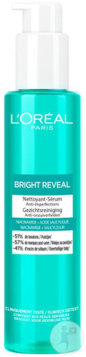 L'Oréal Paris Bright Reveal Niacinamide Nettoyant-Sérum Anti-Imperfections Flacon-Pompe 150ml