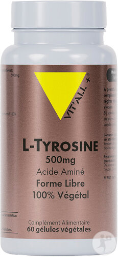 Vit'all+ L Tyrosine 500mg 60 Gélules Végétales