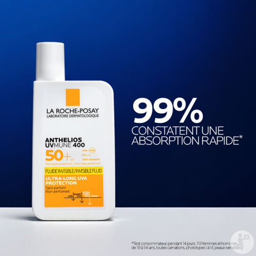 La Roche-Posay Anthelios UVMune 400 Fluide Solaire Invisible IP50+ Visage Sans Parfum 50ml-8
