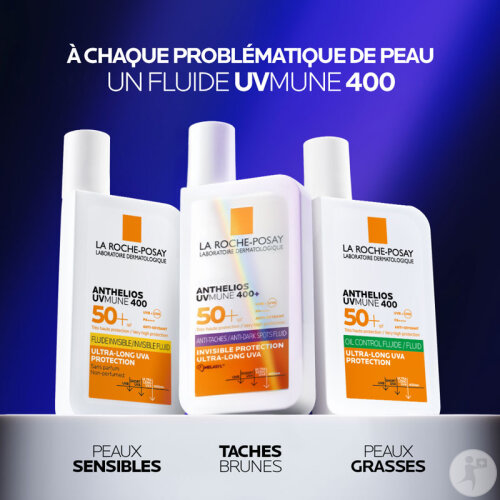 La Roche-Posay Anthelios UVMune 400 Fluide Solaire Invisible IP50+ Visage Sans Parfum 50ml-9