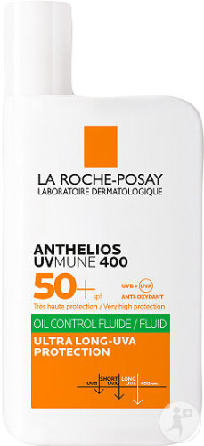 La Roche-Posay Anthelios UVMune 400 Oil Control Fluide IP50+ Peaux Mixtes À Grasses Flacon 50ml